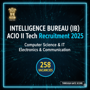 Intelligence Bureau (IB) ACIO II Tech Recruitment 2025